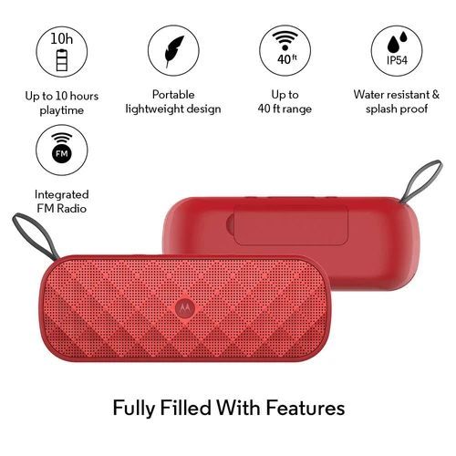 Motorola Sonic Play+275 Bluetooth Speeker (black)(red)