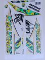 New 3D 2024 Latest Spartan MSD Green & Yellow Edition Top Quality Cricket Bat Sticker For Professional Players. 