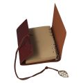 Cute Diary Notepad Sketch Book, Leaf Embossed and Retro Pendants Book, PU Synthetic Leather Journal Notebook.