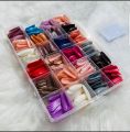 576pcs Box Colorful Artifical Nails Acrylic Full Cover Nail reusable Artificial nails,24 different colours,beautiful fake nails American Nail for Girls Women. 