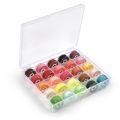25/20 Colors Set Bobbin Thread Polyester Thread Spools Sewing Machine Bobbins With Storage Box For Embroidery Sewing Accessories. 