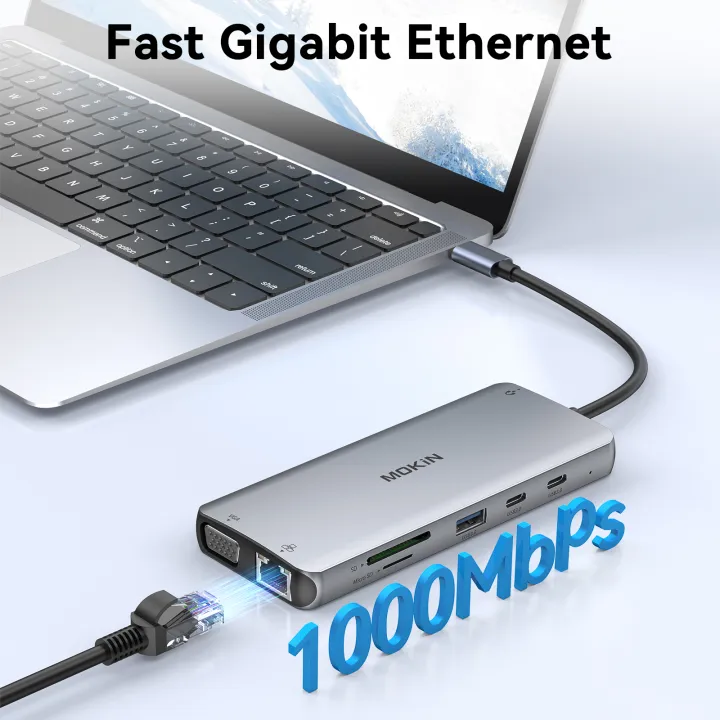 MOKiN%2012%20in%201%20USB%20C%20Hub%20Triple%20Display%20Dual%20HDMI%20Adapter,Docking%20Station%20with%20VGA,RJ45,100WPD,USB3.0,For%20Macbook/HP/Dell%20usb%20hub%20-%20Image%205