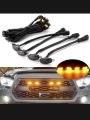 GMC Smoke  Front Grill Yellow LED Lights set of 04 pieces. 