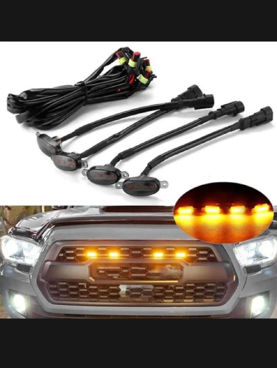 GMC%20Smoke%20%20Front%20Grill%20Yellow%20LED%20Lights%20set%20of%2004%20pieces%20-%20Image%207