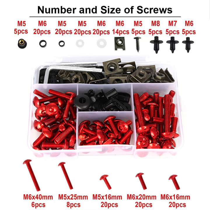 195PCS%20M5%20M6%20Screws%20Motorcycle%20Bolts%20Screws%20Fair%20Bolt%20For%20YAMAHA%20YZF%20R1%20R15%20R25%20R3%20R6%20R125%20R15%20R25%20MT03%20MT07%20MT10%20Suzuki%20GSXR%20-%20Image%205
