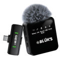 BLUK’S BX-17 Professional Lavalier Microphone with ANC- Bluetooth 5.2 Wireless Lapel Mic for Content Creation, Teaching, Interviews & Live Streams. 