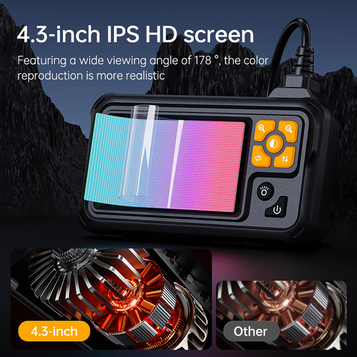 Industrial Endoscope Handheld 4.3 inch IPS Display IP67 Waterproof ...