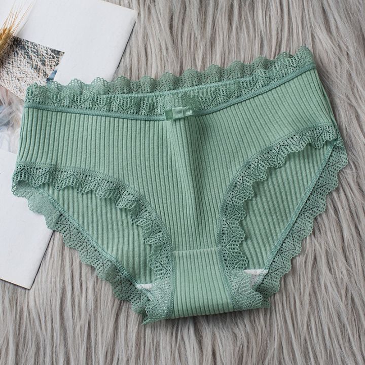 Pure%20Cotton%20Panty%20Lace%20Women%20Mid%20Waist%20Stripe%20Cotton%20Panties%20Antibacterial%20Intimate%20%20Panty%20-%20Image%209
