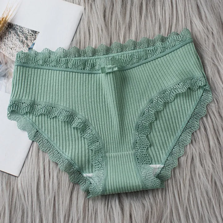 Pure%20Cotton%20Panty%20Lace%20Women%20Mid%20Waist%20Stripe%20Cotton%20Panties%20Antibacterial%20Intimate%20%20Panty%20-%20Image%209