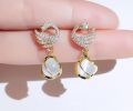 3 pairs of earrings set for stylish girl KISSWIFE Gold Pearl Geometric Hoop & Crystal Bow Stud Earrings Set | New Fashion Jewelry for Women & Girls | Square Stud Earrings, Crystal Bow Gift for Girls.