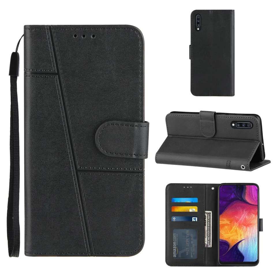 For Samsung Galaxy A30s PU Leather Case Card Slot Design