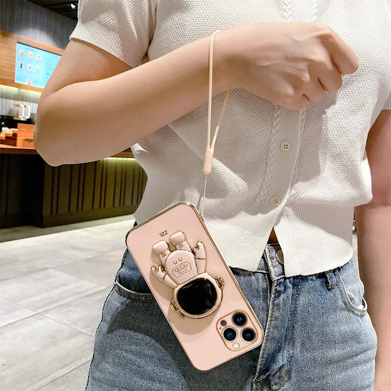 Maitus for Samsung Galaxy M12 Back Cover with Lanyard Astronaut