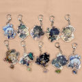 Gesh Game Genshin Impact Keyring Cosplay Emilie Mualani Kinich Two sided Acrylic Pendant Props Keychain Accessoories Key Chain phone case.