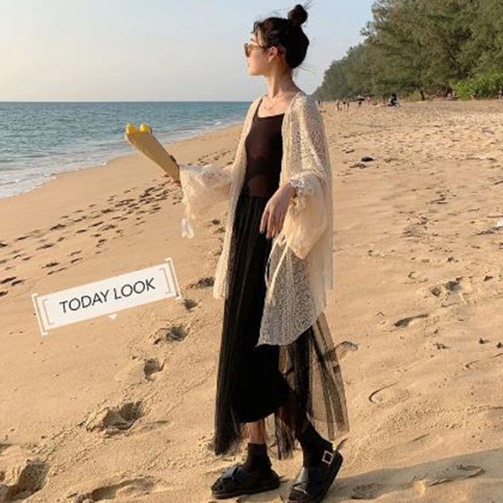 Swanwany%20Summer%20sweet%20thin%20sunscreen%20cardigan%20female%20Korean%20lace%20up%20openwork%20blouse%20female%20holiday%20beach%20daily%20long%20sleeve%20blouse%20phone%20case%20-%20Image%206