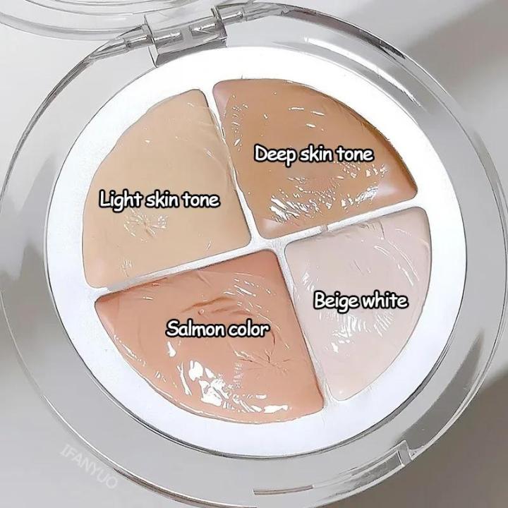 MoupBoi 4 Color Concealer Cream Palette Cover Dark Circles Freckle Base Cream Long Lasting Moisturizing Face Concealer Foundation Makeup Phone case