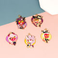Gesh Fantasy Anime Hazbin Hotel Charm Cartoon Enamel Charms DIY Accessories Earrings Necklace Key Chain Pendant Jewelry Accessories phone case.