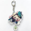 Gesh Game Genshin Impact Keyring Cosplay Emilie Mualani Kinich Two sided Acrylic Pendant Props Keychain Accessoories Key Chain phone case.