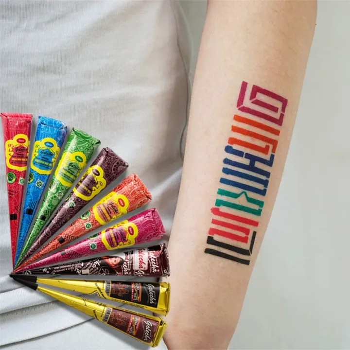 1pcs%2025g%20Indian%20GOLECHA%20Henna%20Cones%20Tattoo%20Paste%20For%20Temporary%20Tattoo%20Sticker%20Body%20Paint%20Art%20Cream%20Cone%20-%20Image%202