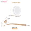 1pc Long Wooden Handle Body Brushes Optimal Body Care Back Cream Aid Brushes For Bathroom Shower Body Cleaning White Brush Head. 