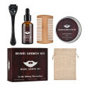 TopZ 4pcs/set Beard Growth Kit For Men Hair Enhancer Thicker Mustache Grooming Beard Care Oil Moisturizer Wax Balm With Roller Comb Phone case. 