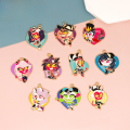 Gesh Fantasy Anime Hazbin Hotel Charm Cartoon Enamel Charms DIY Accessories Earrings Necklace Key Chain Pendant Jewelry Accessories phone case.