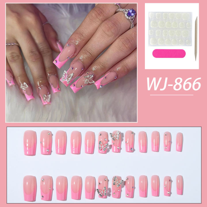 Swanwany%2024pcs%20Removable%20Long%20Square,%20Dopamine%20Colour%20Matching%20Press%20On%20Nails,%20Y2K%20Nails,%20Nail%20Art%20Set,%20For%20Women%20and%20Girls%20Daily%20Wear,%20phone%20case%20-%20Image%205