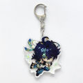 Gesh Game Genshin Impact Keyring Cosplay Emilie Mualani Kinich Two sided Acrylic Pendant Props Keychain Accessoories Key Chain phone case.