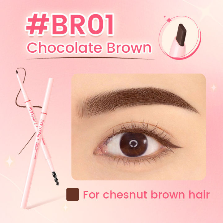 PINKFLASH 4 Colors Ultra Fine Eyebrow Pencil Waterproof Long lasting Natural Eyebrow Enhancers Eye Brow Liner Makeup Cosmetics