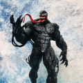 30cm Avengers GK villain Spider Man Venom shrunken version living room computer ornament toy pvc model boxed hand puppet.