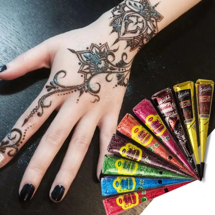 1pcs%2025g%20Indian%20GOLECHA%20Henna%20Cones%20Tattoo%20Paste%20For%20Temporary%20Tattoo%20Sticker%20Body%20Paint%20Art%20Cream%20Cone%20-%20Image%203