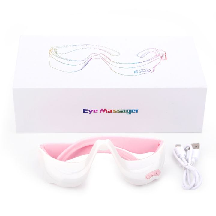 Smart 3D Eye Massager Hot Compress Electric Eyes Care Portable Vibration Eyes Massage Glasses Fatigue Anti Wrinkles Dark Circles