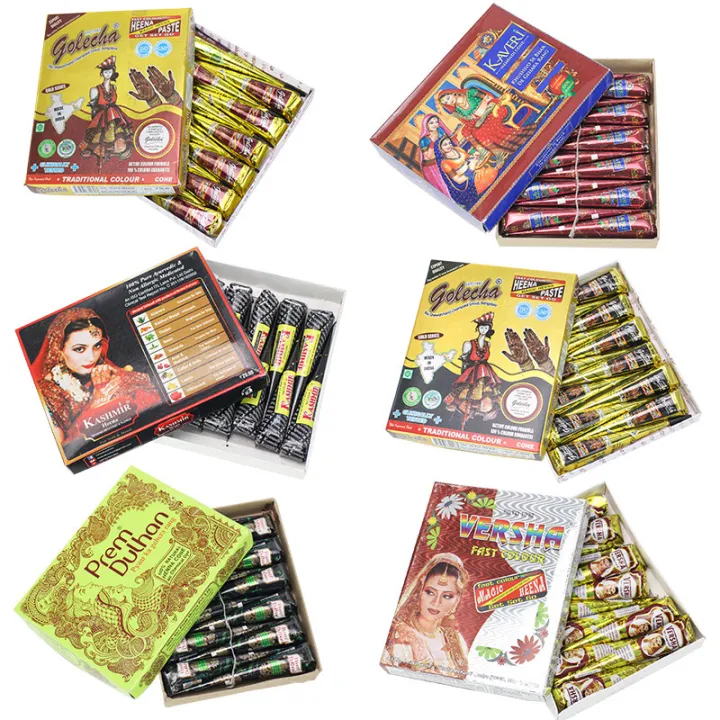 1pcs%2025g%20Indian%20GOLECHA%20Henna%20Cones%20Tattoo%20Paste%20For%20Temporary%20Tattoo%20Sticker%20Body%20Paint%20Art%20Cream%20Cone%20-%20Image%205