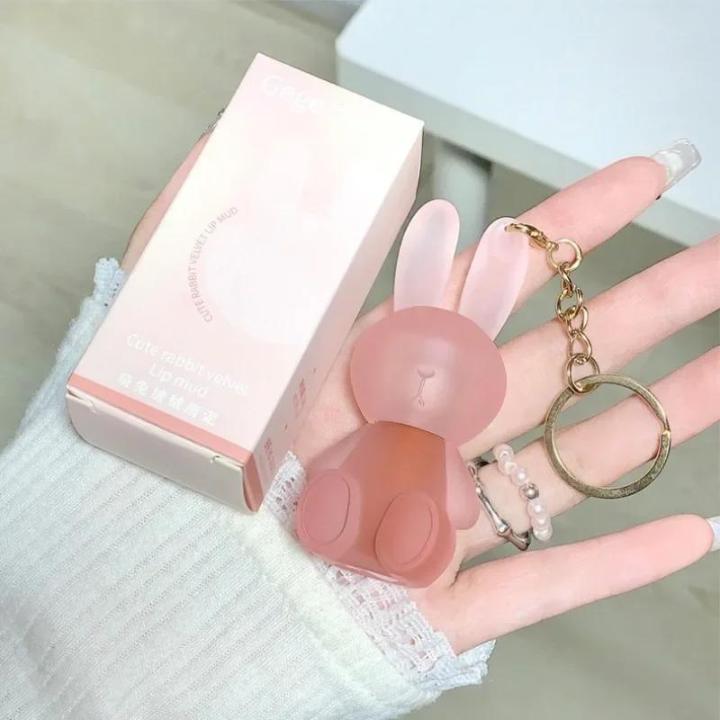 Monologuee%20Cute%20Rabbit%20Matte%20Velvet%20Lip%20Glaze%20Summer%20Lovely%20Bunny%20Keychain%20Lip%20Mud%20Matte%20Texture%20Lipstick%20Pink%20Red%20Lip%20Gloss%20Tint%20Cosmetic%20phone%20case%20-%20Image%206