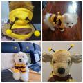 Gesh Pet Halloween Costume Honey Bee Role Play Hoodie with Buckle or Not Dogs Cats Party Cosplay Funny Outfit Clothes Dog Hoodies phone case.