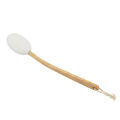 1pc Long Wooden Handle Body Brushes Optimal Body Care Back Cream Aid Brushes For Bathroom Shower Body Cleaning White Brush Head. 