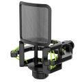 Microphone Shock Mount with Microphone Filter Windscreen,Green. 
