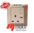 CLICK Marigold Series 13A Three Pin Flat Socket with Indicator Electrical Wall Switch 3 Pin. 
