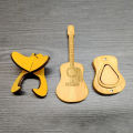 Wooden Pick Box Handcrafted Wooden Guitar Pick Box with Stand Engraved Storage Case for Guitar Picks Perfect Gift for Musician Guitar Pick Case.