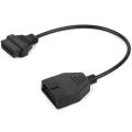 12 Pins to OBD1OBD2 OBD-II 16 Scanner Diagnostic Tool Connector Adapter Cable For GM Vehicles. 