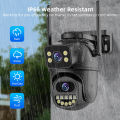 4K 8MP HD Wifi PTZ Camera Outdoor 4MP Dual Lens Dual Screen AI Auto Tracking IP Camera CCTV Audio Video Surveillance P2P iCSee. 