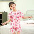 2 4 6 8 10 Years Kids Pjs Sets Summer Pajamas for Children Cotton Boys Sleepwear Baby Pyjamas Short Sleeves Girl Sets Nightwear. 