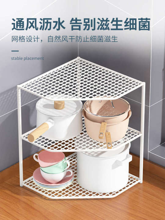 Kitchen countertop, corner, storage sink, kitchen cabinet, pot layering rack, divine tool