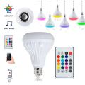 Blub Smart E27 RGB & White Bluetooth Speaker LED Bulb Light Music Wireless Led Lamp Remote Control. 