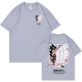 Anime Attack on Titan T-Shirt Ackerman Mikasa Eren Jaeger Cherry Blossom Graphics Logo T Shirt Clothes Men's Cotton T Shirts Dislikelike.