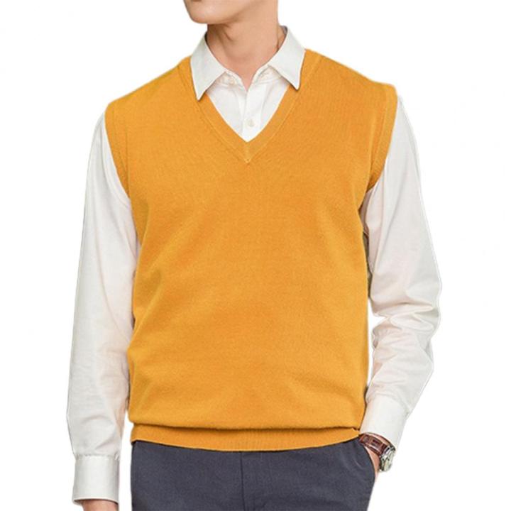 Men%20Knitted%20Vest%20Sleeveless%20Loose%20Warm%20Sweater%20Vest%20Men%20Solid%20Color%20V-neck%20Pullover%20Waistcoat%20Sweater%20Vest%20Top%20ropa%20hombre%20-%20Image%202
