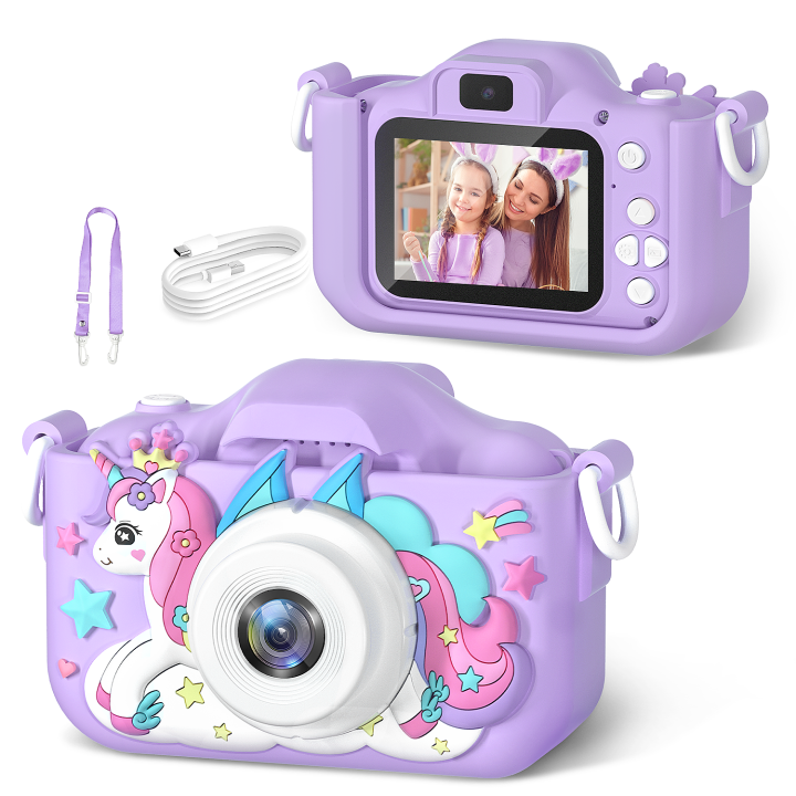 Unicorn HD Children Camera Toys Dual Front And Rear Cameras