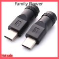 Family Flower Flash Sale DC Power Adapter Converter 5.5x2.1mm Female Jack to USB Type C Male Connector. 