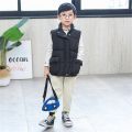 Fashion Winter Kids Baby Cotton Vest Jacket Autumn Solid Color Pocket Waistcoats Boy Baby Kids Sleeveless Coats Child Outerwear. 