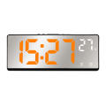 LED display Digital alarm clock Modern Table clock Desktop clock Voice control clock Night mode 12/24-hour format Temperature clock for Bedroom clock Office clock Travel clock Ideal for students. 
