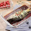 H and S Glass Serving Dish Oven Proof Tempered - Transparent ( 1 pc ).